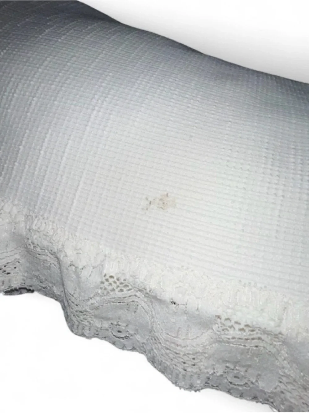 Vintage Twin Lace Trim Bedspread